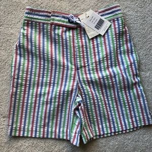Mini Boden 7-8 NEW WITH TAGS seersucker swim trunks